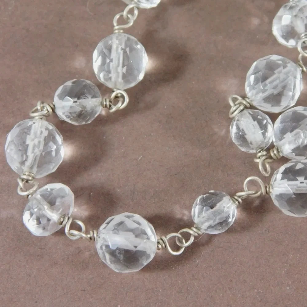 Silpada Sterling Silver Glass Bead Nugget Toggle Necklace 35” long - Picture 5 of 12